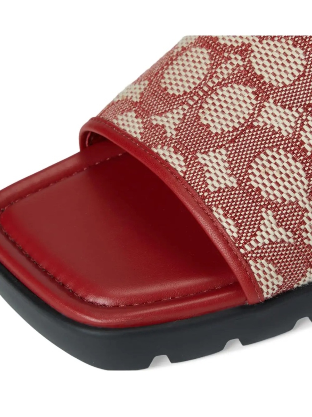 COACH Florence Sandals in Signature Textile Jacquard Women's Wedge Shoes Ruby - Picture 3 of 5